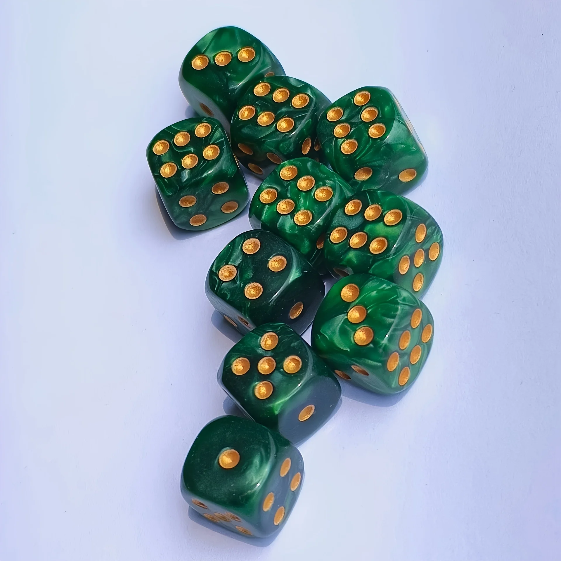 10 stuks 12mm Pearl Swirl D6 d - Board Game Live recensie en prijs